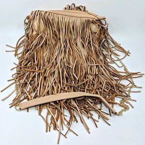 MONSERAT DE LUCCA MINI BOCHOA FRINGE CROSSBODY BAG